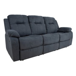 Sofa DIXON 3-seater recliner, dark grey