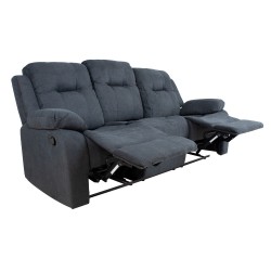 Diivan DIXON 3-kohaline recliner, 210x95xH102cm, tumehall, polüesterkangas, vineer, metall