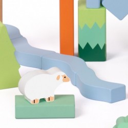 CLASSIC WORLD Zestaw Drewnianych Klocków Leśny Świat 50 el.