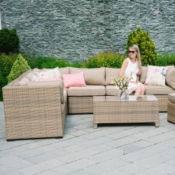 Modular sofa SEVILLA armless section, cappuccino