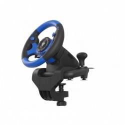 GENESIS SEABORG 350 Black, Blue USB Steering wheel + Pedals Nintendo Switch, PC, PlayStation 4, Playstation 3, Xbox 360,