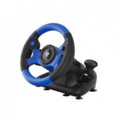 GENESIS SEABORG 350 Black, Blue USB Steering wheel + Pedals Nintendo Switch, PC, PlayStation 4, Playstation 3, Xbox 360,