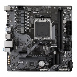 GIGABYTE A620M H Motherboard - Supports AMD Ryzen 8000 CPUs, 5+2+2 Phases Digital VRM, up to 7200MHz DDR5 (OC), 1xPCIe