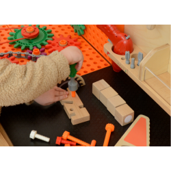 MASTERKIDZ Drewniany Warsztat XXL Montessori STEM z Narzędziami + Akcesoria