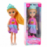 Mini Princess Doll with Crown Colorful Dress 14cm Mix