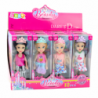 Mini Princess Doll with Crown Colorful Dress 14cm Mix