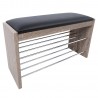 Shoe rack-bench BENO 79,5x30xH50cm, dark oak