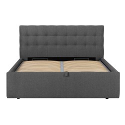 Bed LEENA 160x200cm, grey