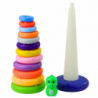 Pyramid Tower Dinosaur Colorful 13 Wheels 45 x 15.5 x 15.5 cm