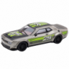 Rear-wheel drive sports racing car silver green