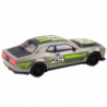 Rear-wheel drive sports racing car silver green