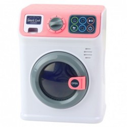Children's Washing Machine Rotating Drum Lights Sounds White Pink