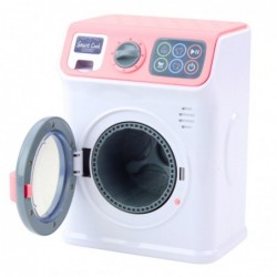 Children's Washing Machine Rotating Drum Lights Sounds White Pink