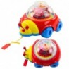 Ladybug Ride-on Pull Toy With Balls And Clock Colorful