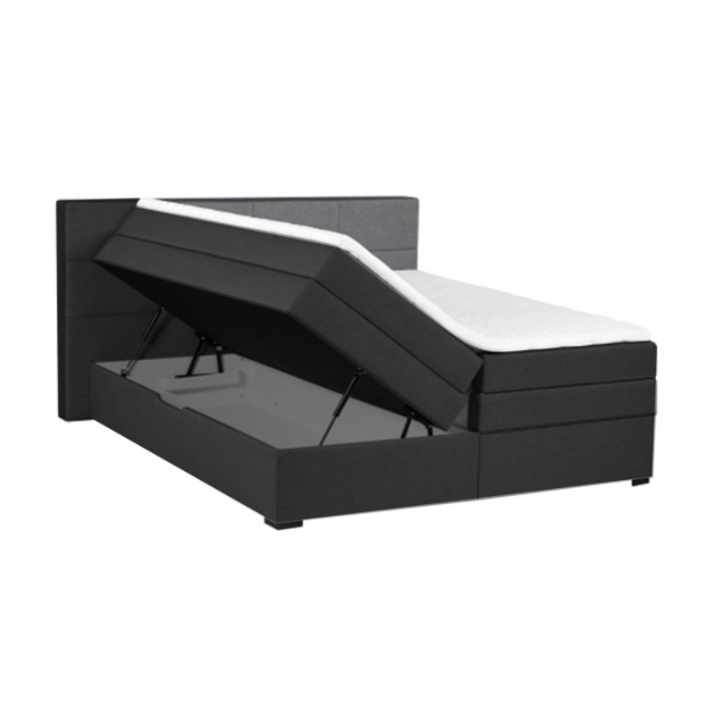 Continental bed TENNESSI STORAGE 180x200cm, dark grey