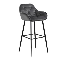 Bar stool BROOKE dark grey