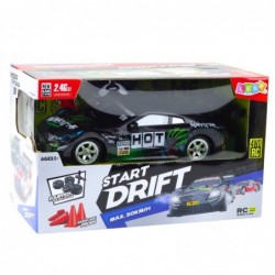 Drift Car RC Black Green 30km/h 1:16