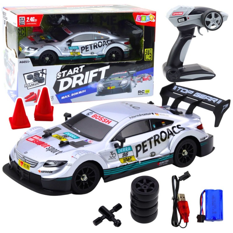 Drift Car Racing RC Silver 30km/h 1:16