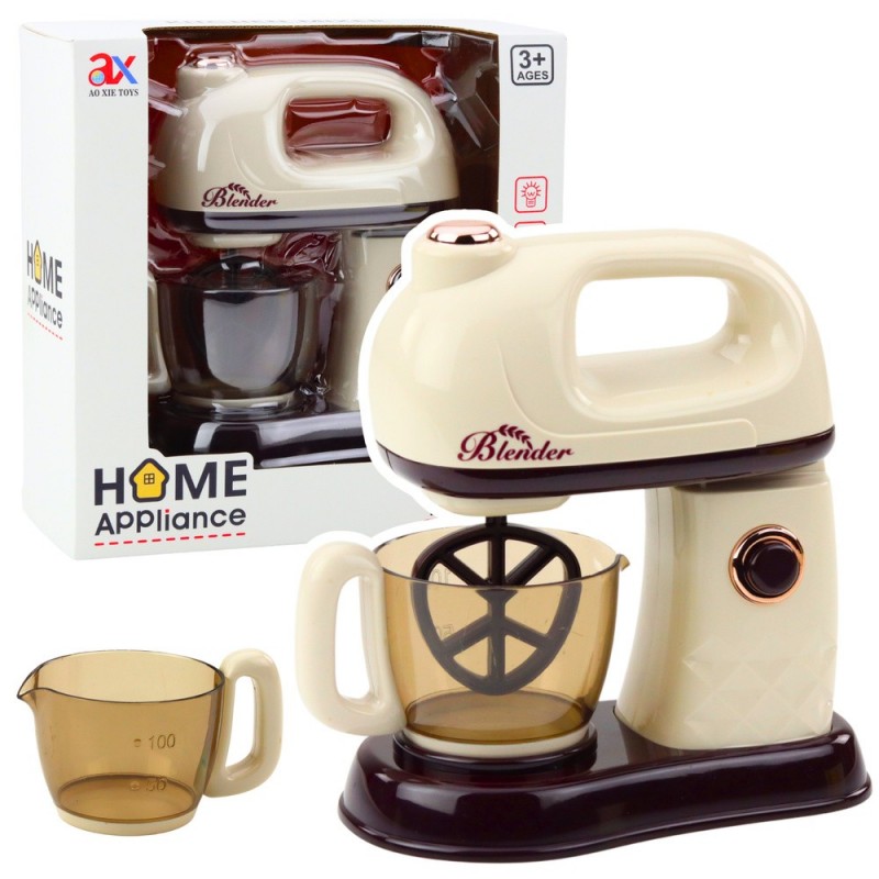 Kitchen Mixer Robot For Kids Rotating 360° Head Lights White