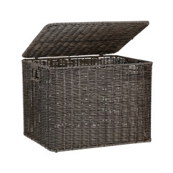 Basket BASILE 42,5x34xH31cm, dark