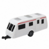 Set of Metal Car with Camper Trailer Orange
