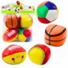 Soft Sports Balls Basketball Rugby Football Baseball Set of 4