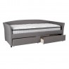 Bed GENESIS 90x200cm, with mattress HARMONY UNO, grey