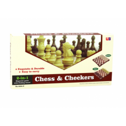 Strategy Game Chess Checkers 2in1 Board