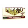 Strategy Game Chess Checkers 2in1 Board
