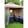 Gazebo LEGEND 3x3xH2 2,8m, aluminum frame, roof and side walls  polyester fabric, color  beige