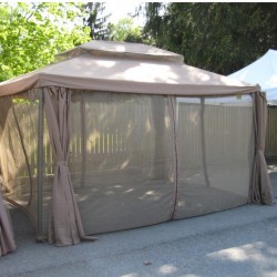 Gazebo LEGEND 3x4xH2 2,8m, aluminum frame, roof and side walls  polyester fabric, color  beige,