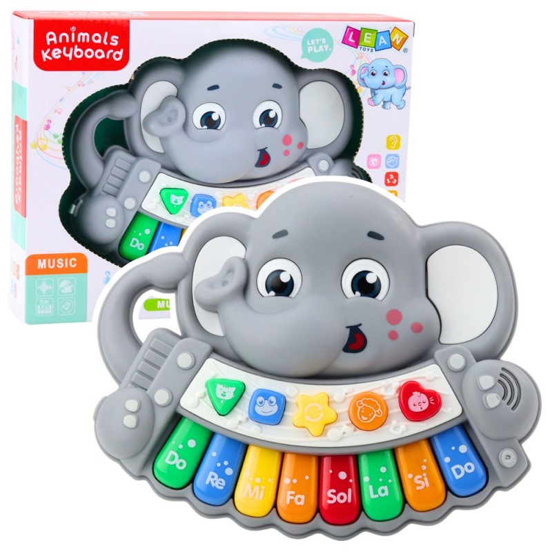 Piano Interactive Melodies Animal Sounds Range Elephant Gray
