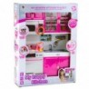 Doll Kitchen Cabinets Microwave Dishwasher Lights Sounds Pink