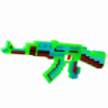 Pixel Rifle Weapon Lights Sounds Green 39cm