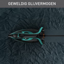 Tefal Puregliss FV8066 Dry & Steam iron Durilium AirGlide Autoclean soleplate 3000 W Black, Blue