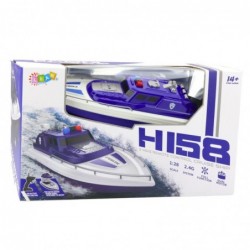 Remote Controlled RC Boat 1:28 Police Blue