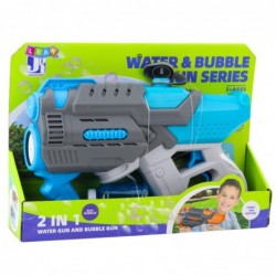 Electric Water Gun Soap Bubbles 2in1 Gray Blue