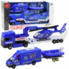 Police Rescue Car Boat Truck Helicopter Blue Set