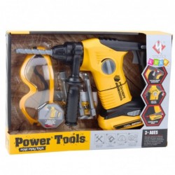Children's Impact Hammer Drill 4 Interchangeable Bits Glasses Yellow