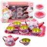 Tea Coffee Set For Kids Metal Cats Pink 15pcs