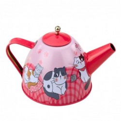 Tea Coffee Set For Kids Metal Cats Pink 15pcs