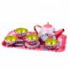 Tea Coffee Set For Kids Metal Cats Pink 15pcs