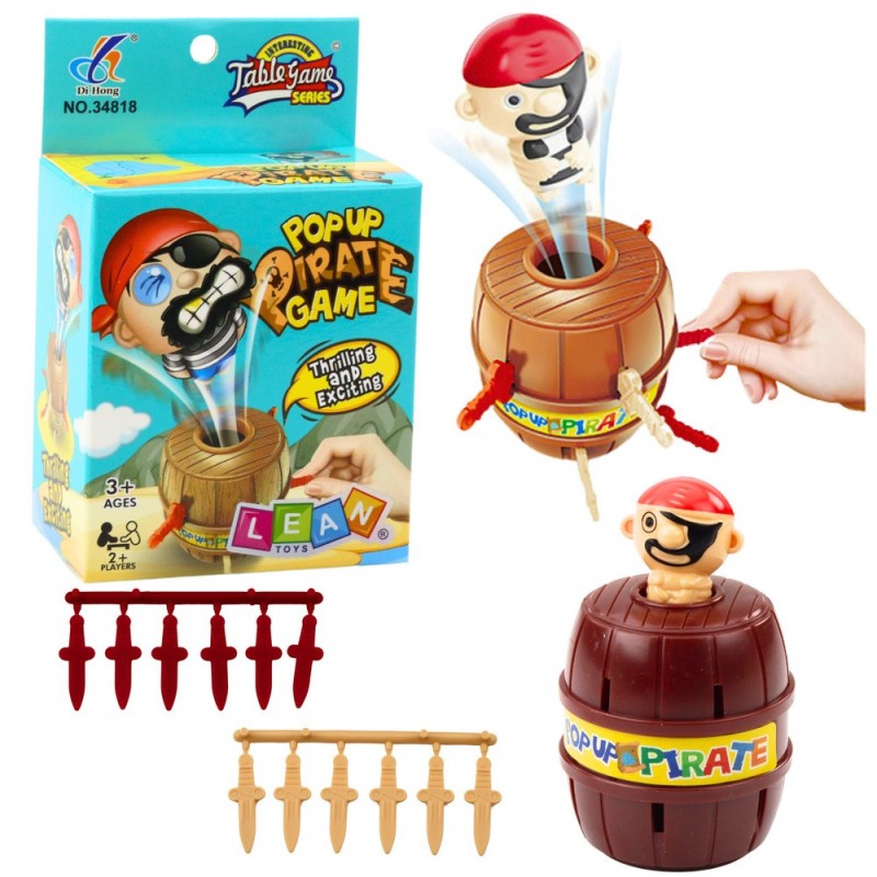 Family Arcade Game Jumping Pirate Barrel Swords