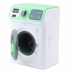 Children's Washing Machine Rotating Drum Lights Sounds White Green