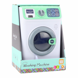 Children's Washing Machine Rotating Drum Lights Sounds White Green