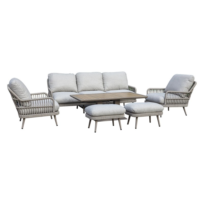 Garden furniture set MARENDA 6-parts, grey beige