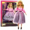 Anlily Doll Ball Gown Light Pink Polka Dots Movable Limbs Blonde