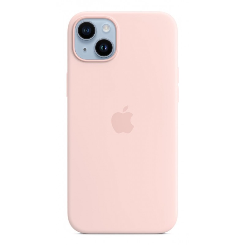 Apple Original Silicone Case with MagSafe for iPhone 14 Plus in Chalk Pink
