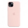 Apple Original Silicone Case with MagSafe for iPhone 14 Plus in Chalk Pink