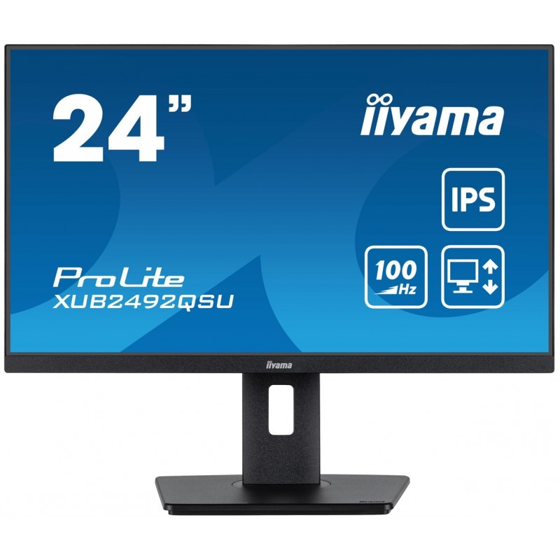iiyama ProLite XUB2492QSU-B1 computer monitor 60.5 cm (23.8") 2560 x 1440 pixels Wide Quad HD LED Black